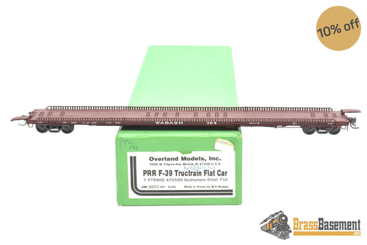 Ho Brass - Omi 3033.2 F - 39 Wabash Tructrain Flat Car #364 Custom Painted Freight