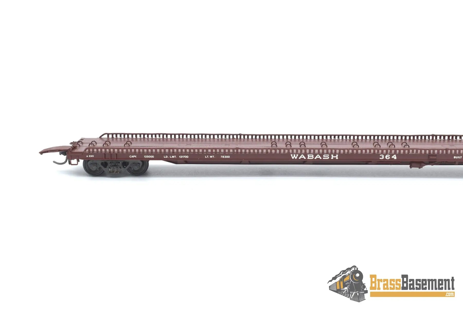 Ho Brass - Omi 3033.2 F - 39 Wabash Tructrain Flat Car #364 Custom Painted Freight