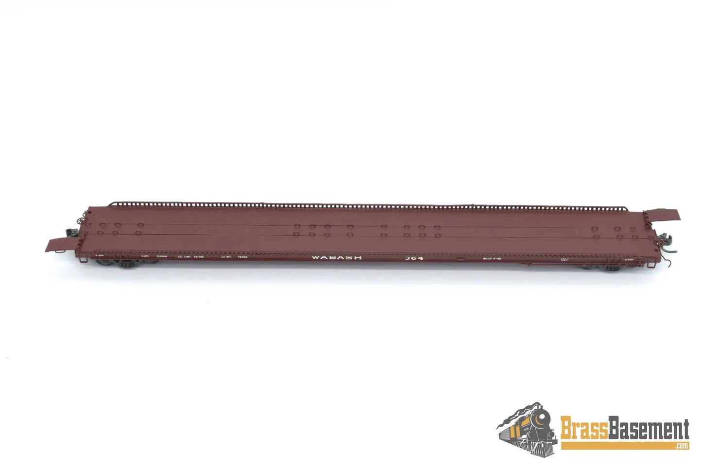Ho Brass - Omi 3033.2 F - 39 Wabash Tructrain Flat Car #364 Custom Painted Freight