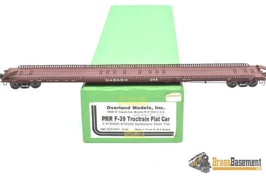 Ho Brass - Omi 3033.2 F - 39 Wabash Tructrain Flat Car #365 Custom Painted Freight