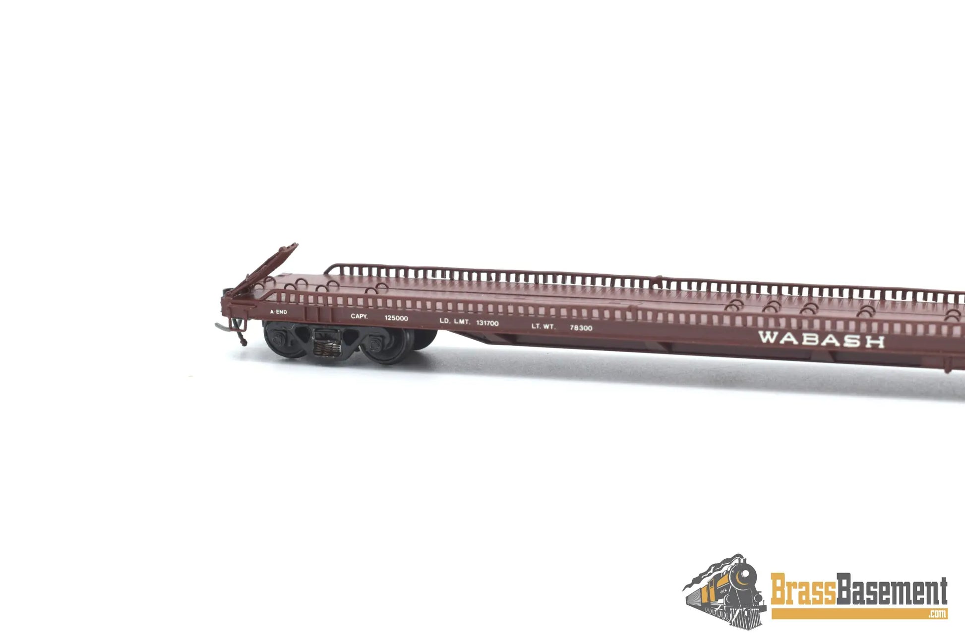 Ho Brass - Omi 3033.2 F - 39 Wabash Tructrain Flat Car #369 Custom Painted Freight