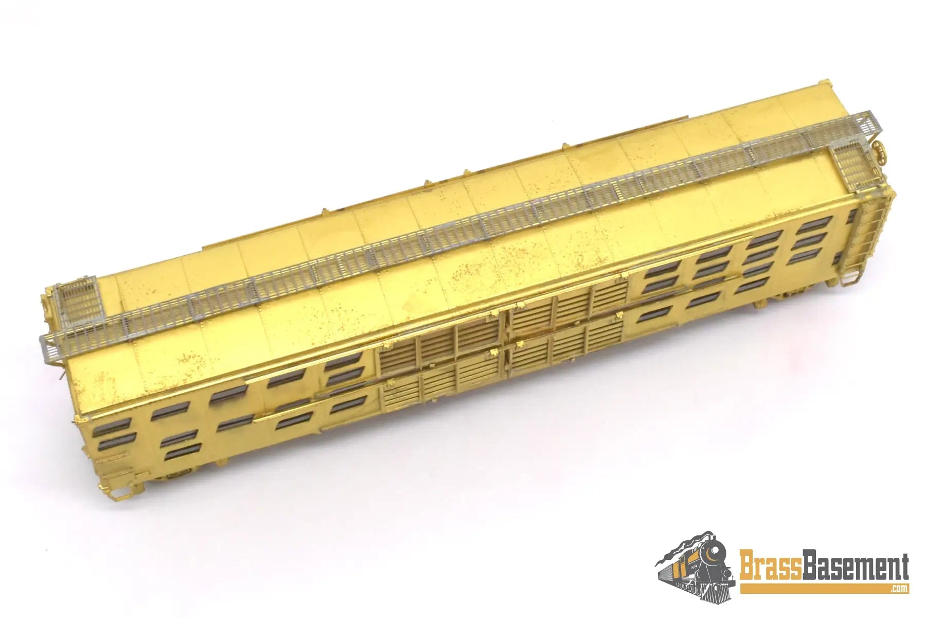 Ho Brass - Omi 3057 Overland Baltimore & Ohio B&O Pig Sheep Car ’S - 2’ Unpainted Freight