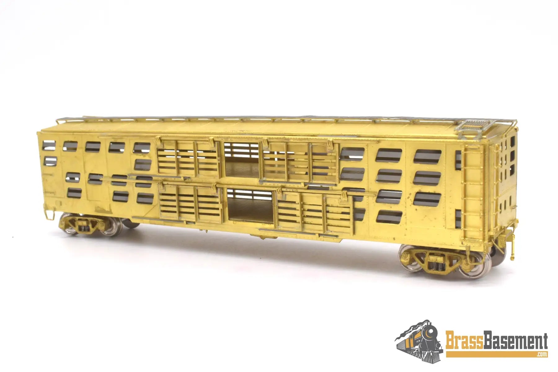 Ho Brass - Omi 3057 Overland Baltimore & Ohio B&O Pig Sheep Car ’S - 2’ Unpainted Freight
