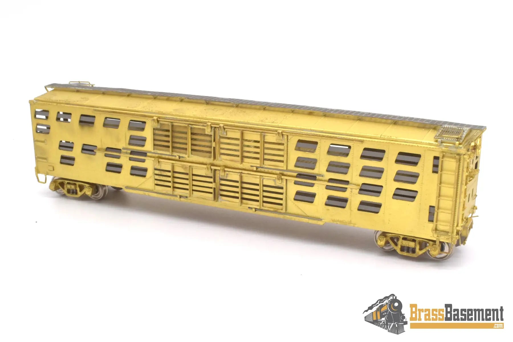 Ho Brass - Omi 3057 Overland Baltimore & Ohio B&O Pig Sheep Car ’S - 2’ Unpainted Freight