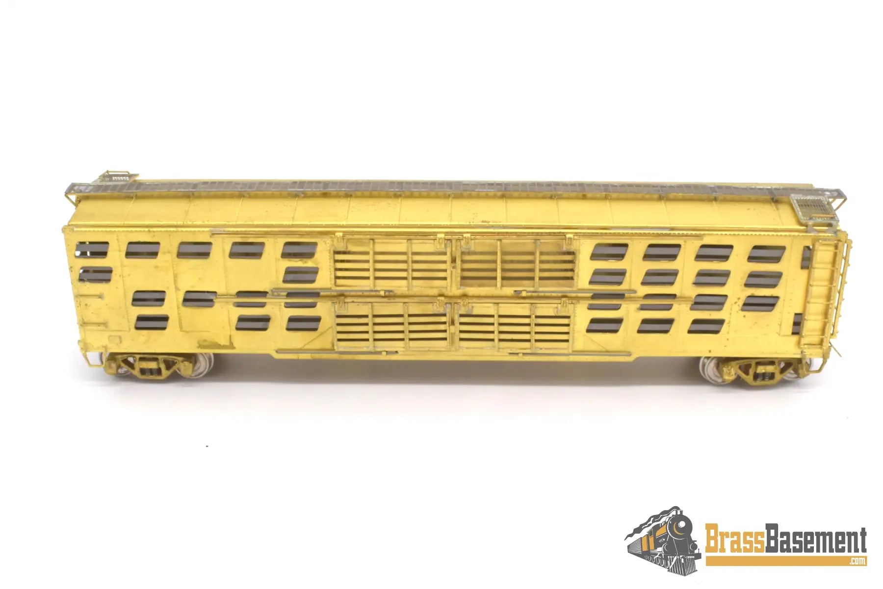 Ho Brass - Omi 3057 Overland Baltimore & Ohio B&O Pig Sheep Car ’S - 2’ Unpainted Freight