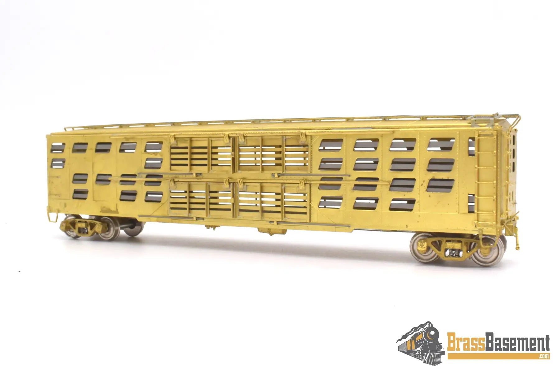 Ho Brass - Omi 3057 Overland Baltimore & Ohio B&O Pig Sheep Car ’S - 2’ Unpainted Freight