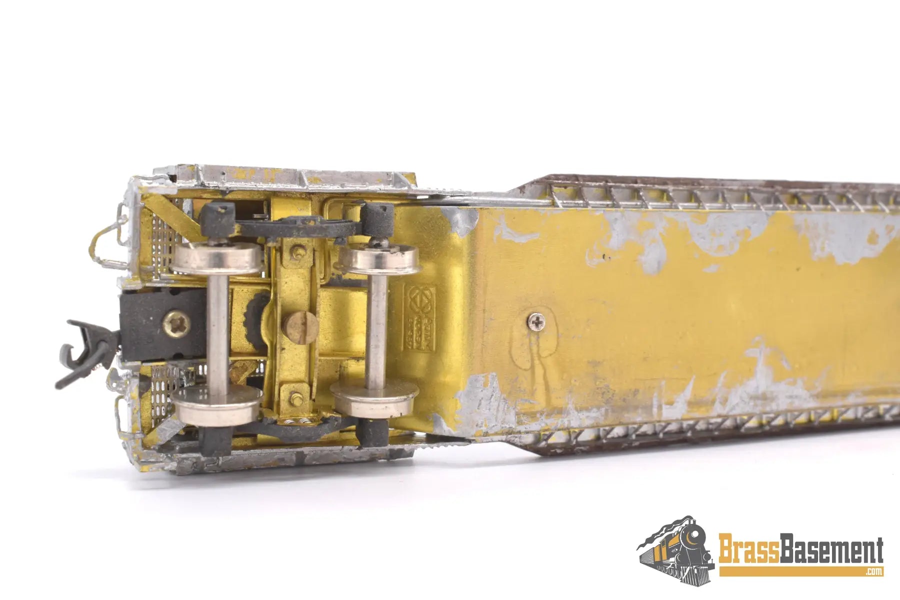 Ho Brass - Omi 3059 Union Pacific Up Bulldozer Wreck Flat Car #905268 No Box Caboose