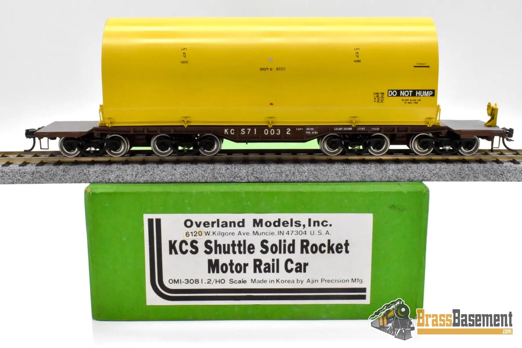 HO Brass OMI 3081.2 KCS Kansas City Southern NASA Shuttle Solid Rocket Motor Rail Car FP Freight