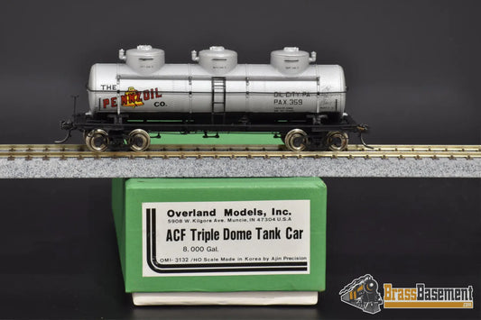 Ho Brass - Omi 3132 8000 Gallon Triple Dome Pennzoil Tank Car Custom Freight