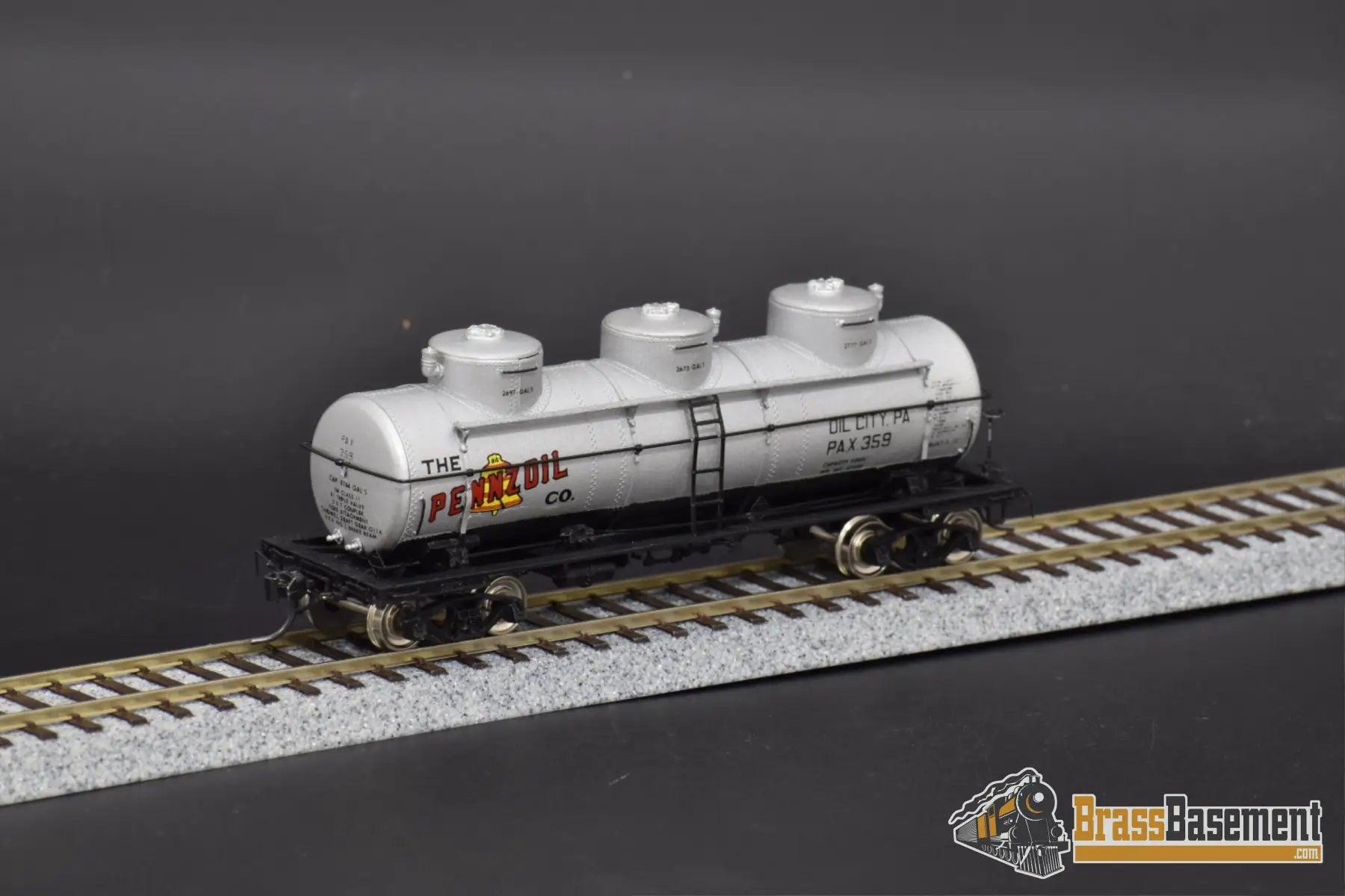 Ho Brass - Omi 3132 8000 Gallon Triple Dome Pennzoil Tank Car Custom Freight