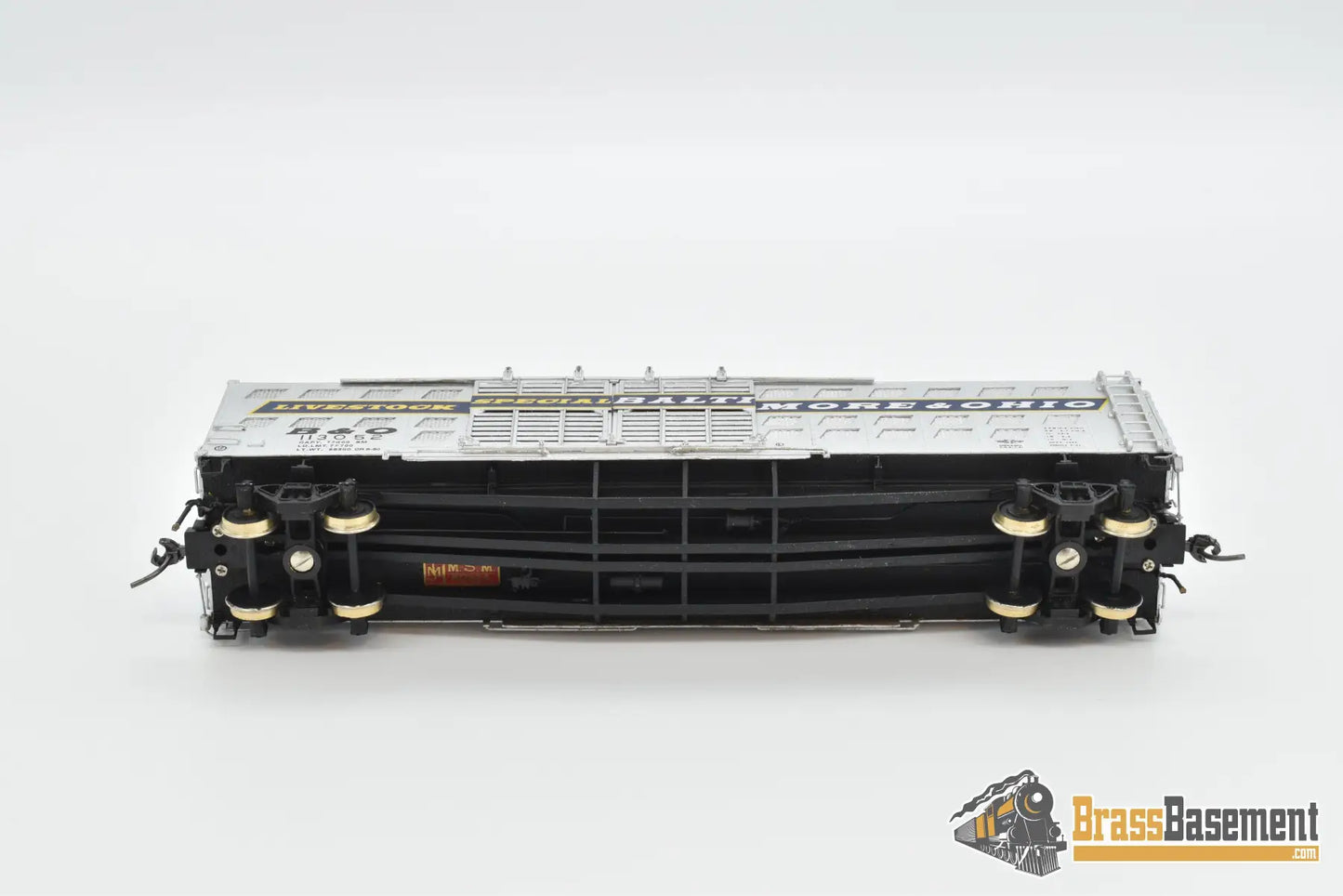 Ho Brass - Omi 3140 Baltimore & Ohio B&O Deluxe Livestock Car W/ Double Doors Freight