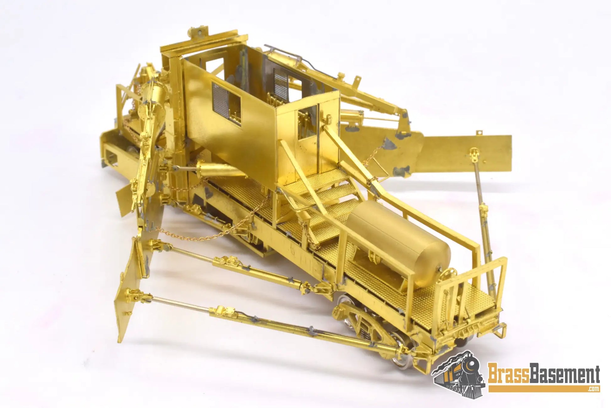 Ho Brass - Omi 3143 Jordan Spreader Model 2 - 180 C&O Milw Weyerhaeuser Unpainted Freight