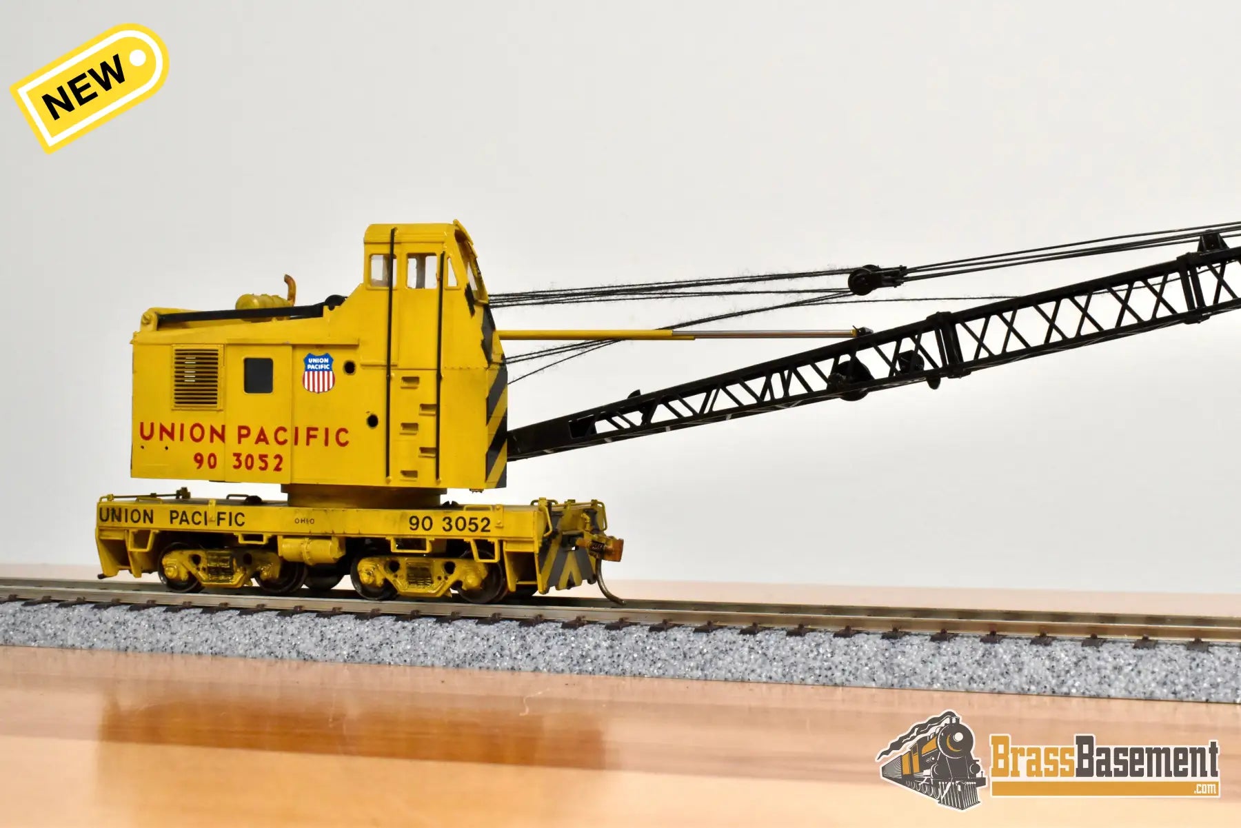 HO Brass - OMI 3294 Union Pacific UP Ohio Crane DE-300 #903052 Armor Yellow - C/P Freight