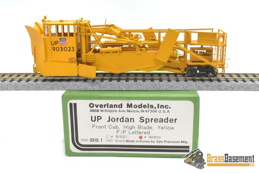 Ho Brass - Omi 3310.1 Union Pacific Up Jordan Spreader #903023 Armor Yellow Mint Freight