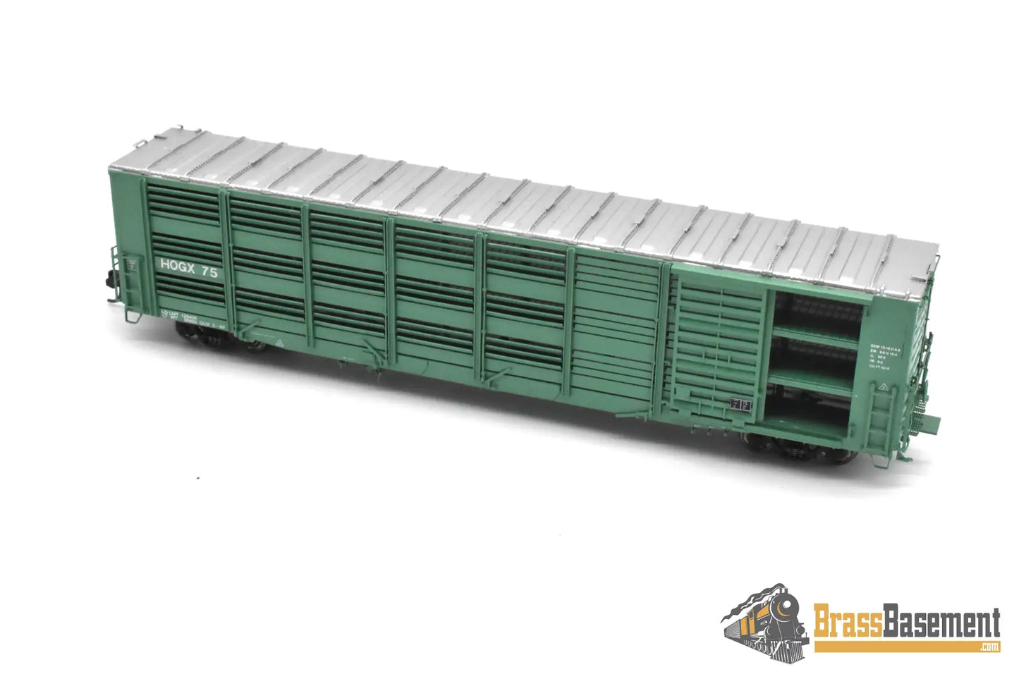 HO Brass - OMI 3320.1 Overland HOGX Stock Car 60’ - F/P Green Freight