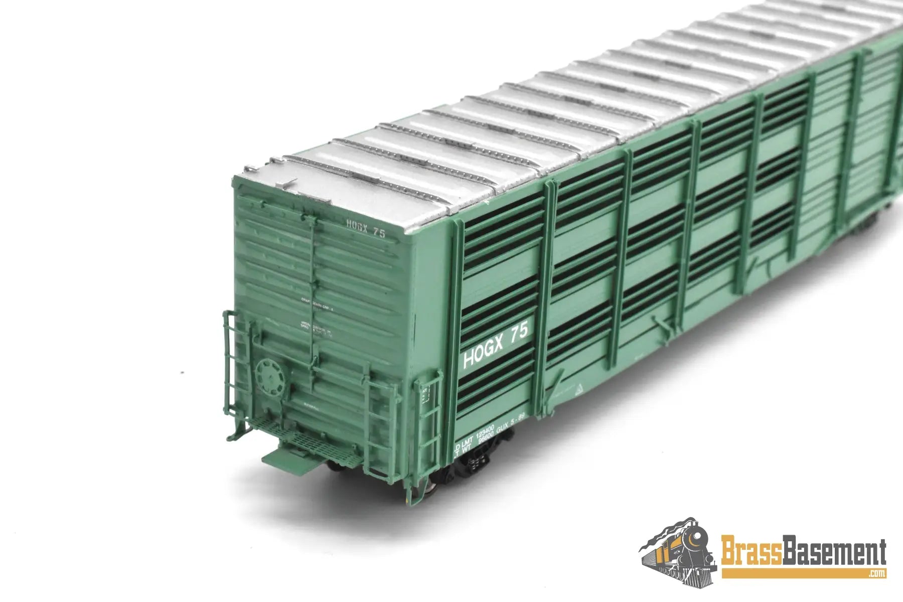HO Brass - OMI 3320.1 Overland HOGX Stock Car 60’ - F/P Green Freight