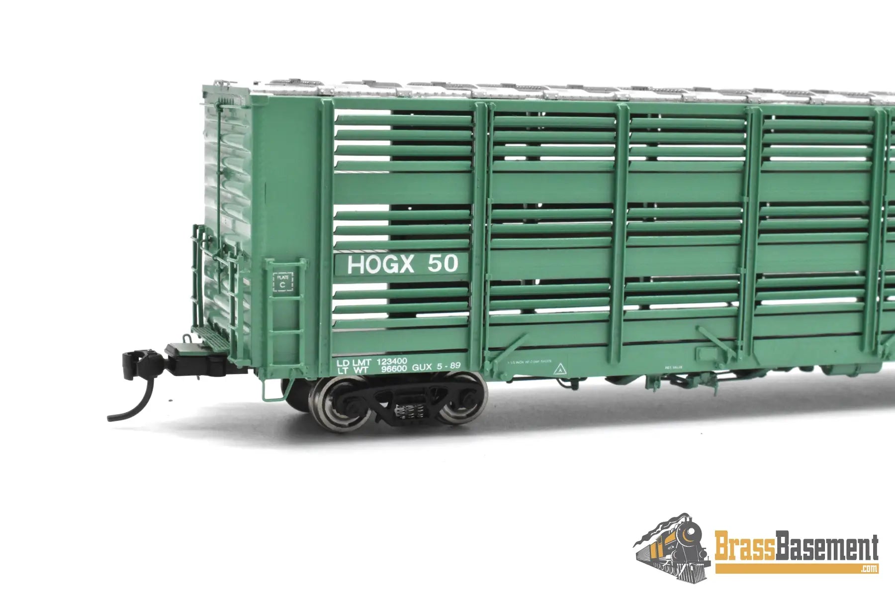 HO Brass - OMI 3320.1 Overland HOGX Stock Car 60’ - F/P Green Freight