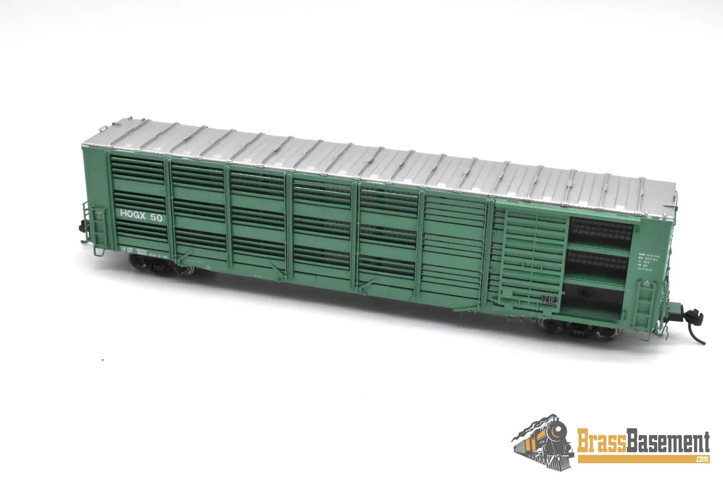HO Brass - OMI 3320.1 Overland HOGX Stock Car 60’ - F/P Green Freight