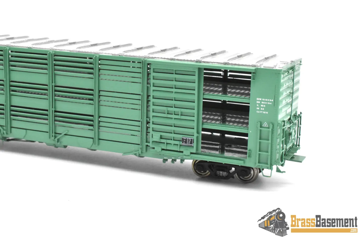 HO Brass - OMI 3320.1 Overland HOGX Stock Car 60’ - F/P Green Freight