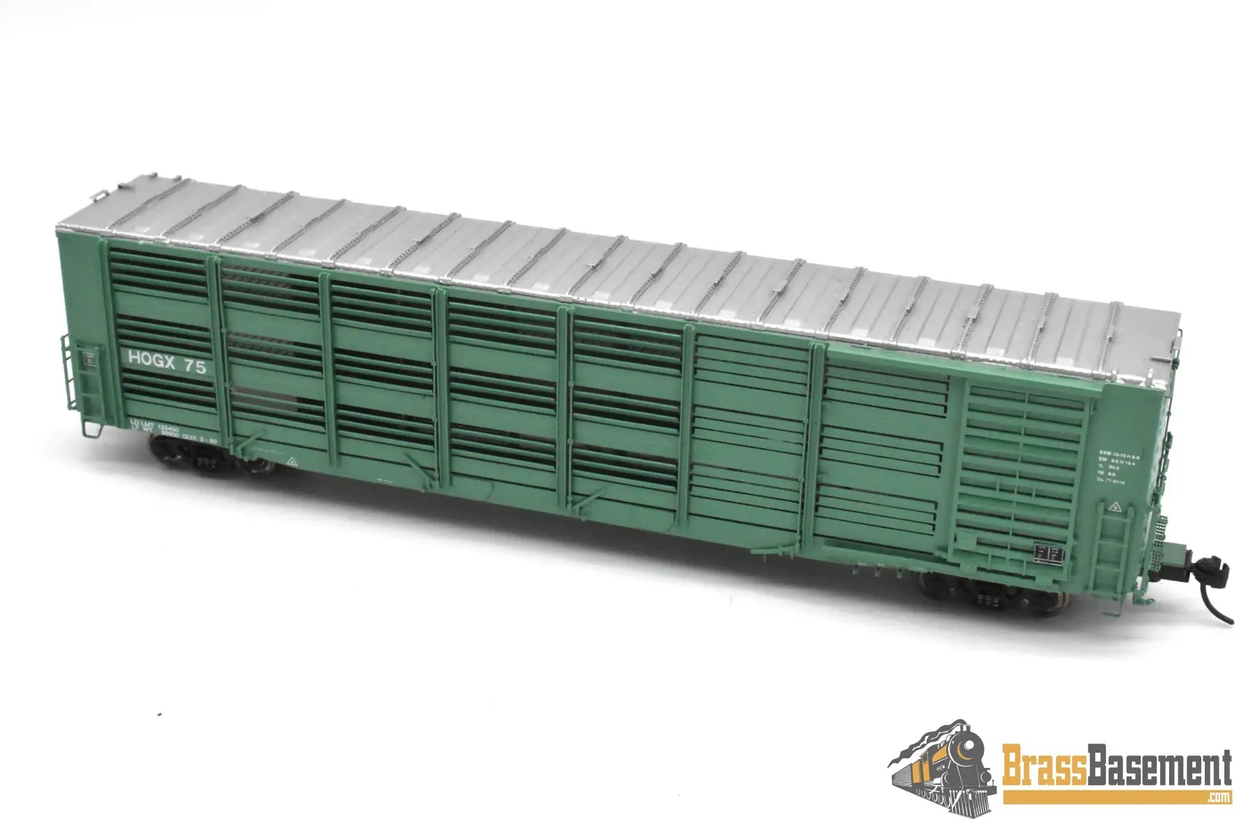 HO Brass - OMI 3320.1 Overland HOGX Stock Car 60’ - F/P Green Freight