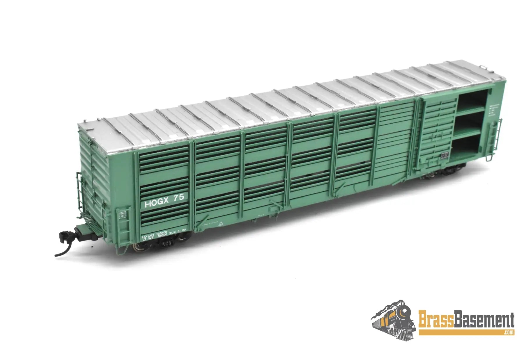 HO Brass - OMI 3320.1 Overland HOGX Stock Car 60’ - F/P Green Freight