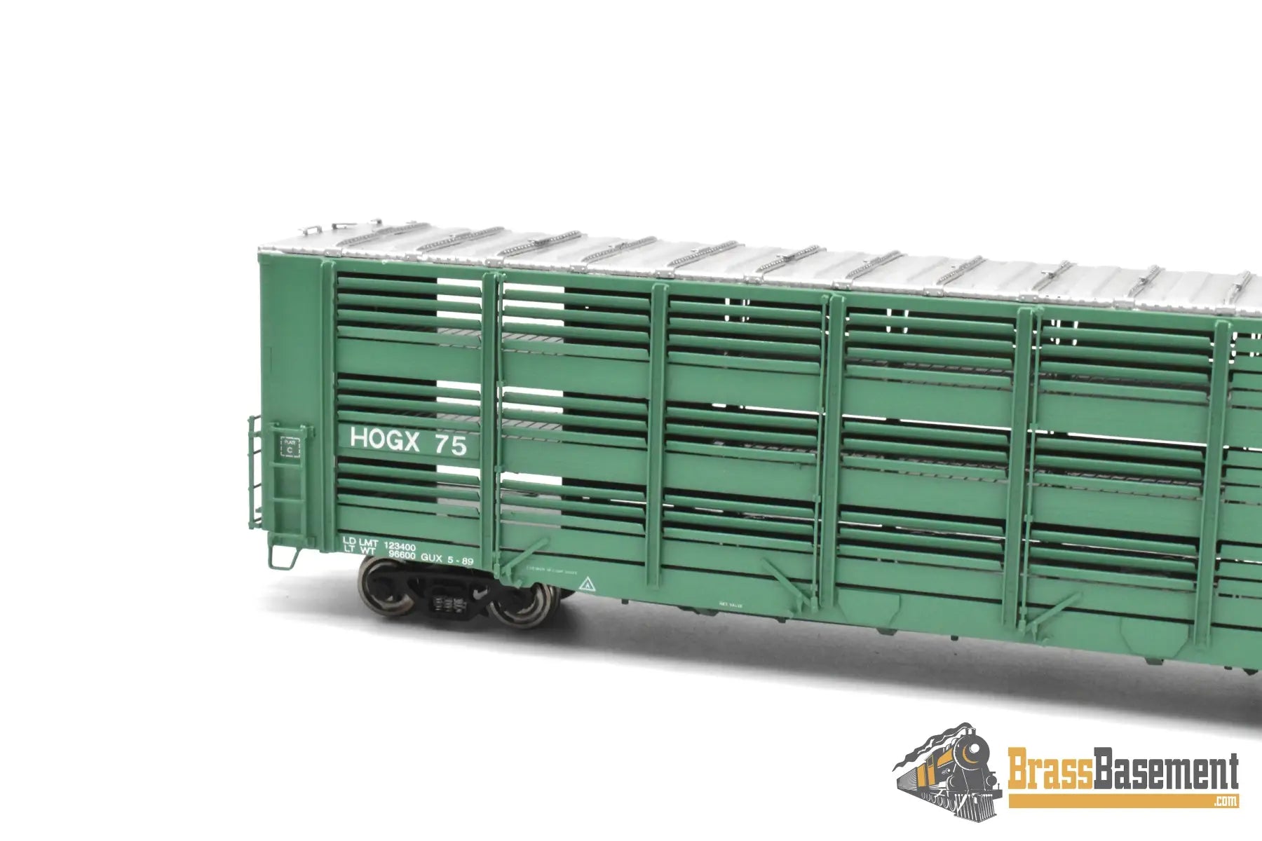 HO Brass - OMI 3320.1 Overland HOGX Stock Car 60’ - F/P Green Freight