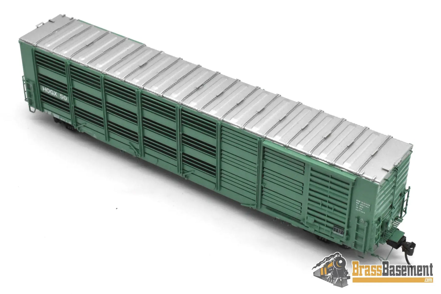 HO Brass - OMI 3320.1 Overland HOGX Stock Car 60’ - F/P Green Freight