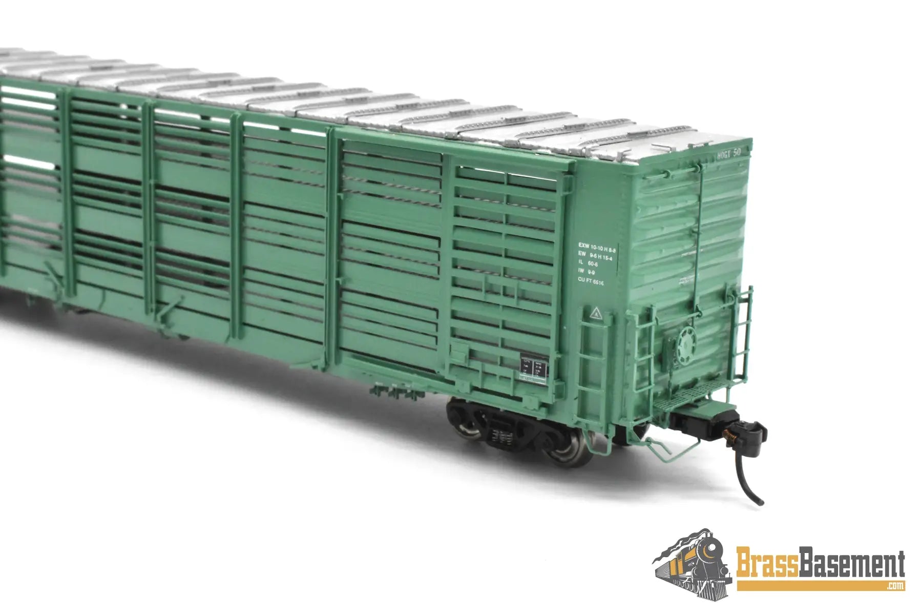 HO Brass - OMI 3320.1 Overland HOGX Stock Car 60’ - F/P Green Freight