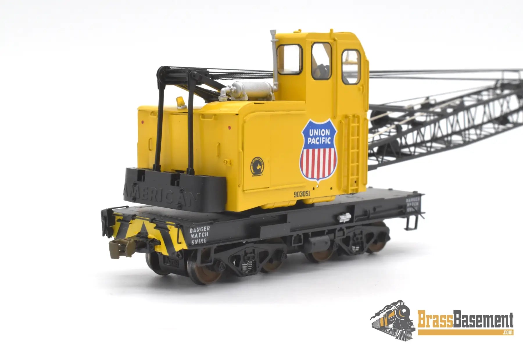 Ho Brass - Omi 3322.1 Union Pacific Up American Crane 5030 - De #903051 Armor Yellow Mint Freight