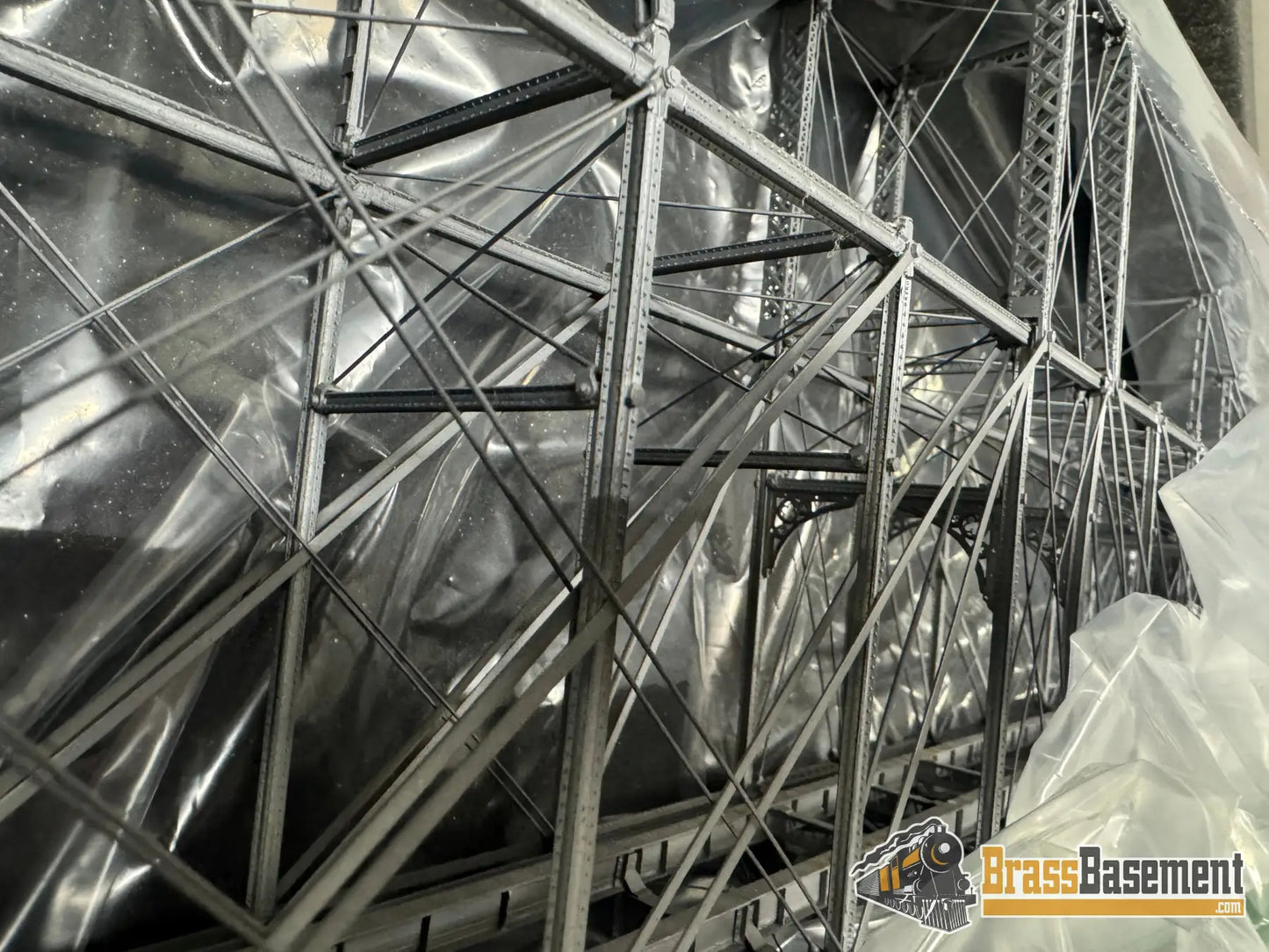 HO Brass – OMI 3381 Camas Prairie Bridge #50 & Crib/Pier – 2 Boxes – SILVER – 2000 Run – Rare Structure