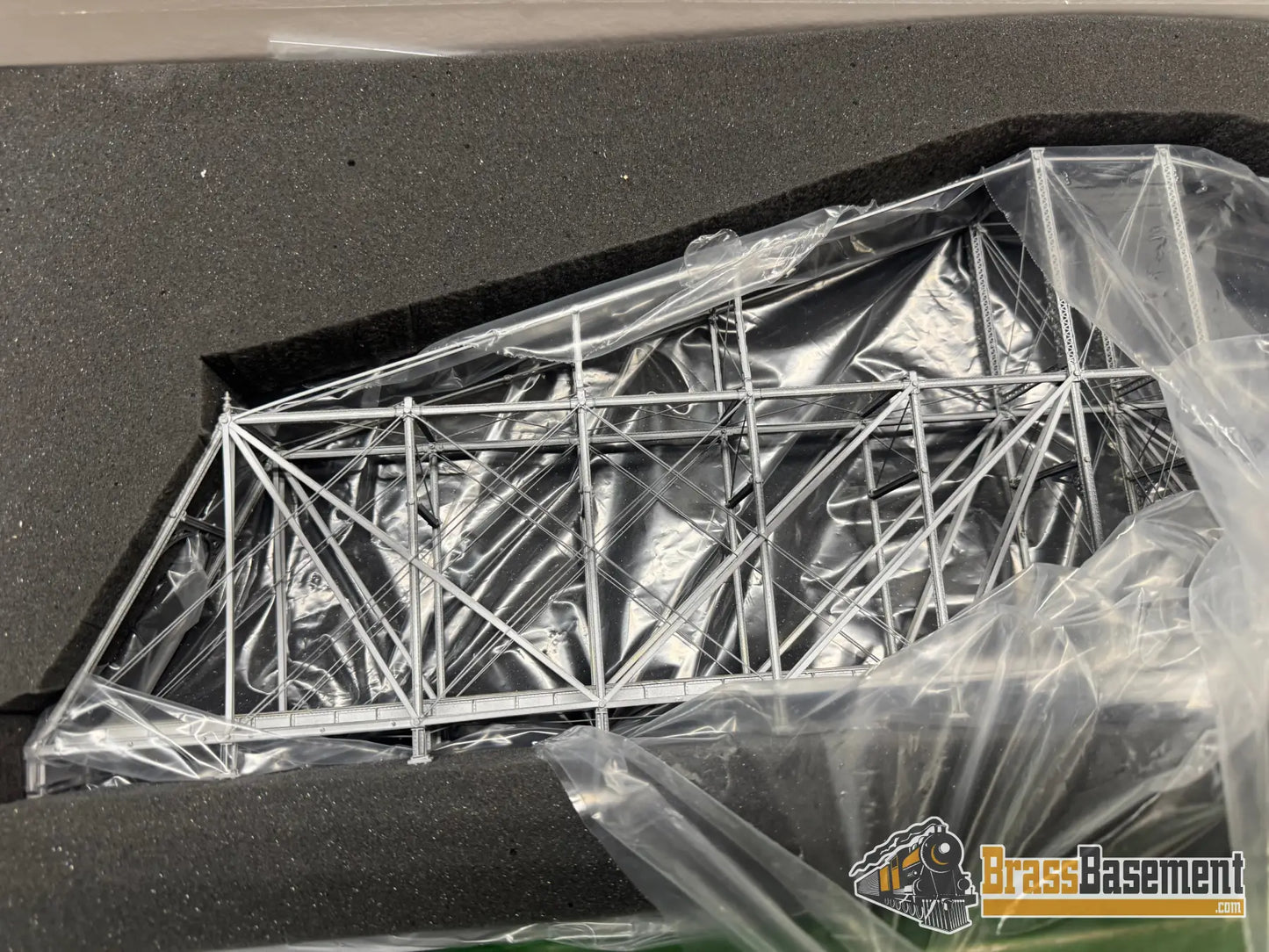 HO Brass – OMI 3381 Camas Prairie Bridge #50 & Crib/Pier – 2 Boxes – SILVER – 2000 Run – Rare Structure