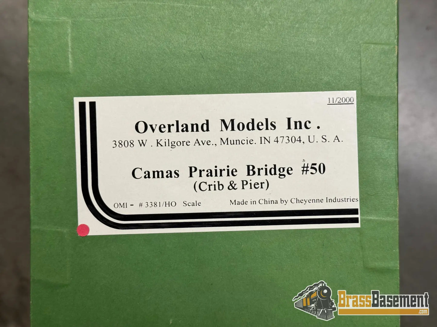 HO Brass – OMI 3381 Camas Prairie Bridge #50 & Crib/Pier – 2 Boxes – Silver – 2000 Run – Rare Structure