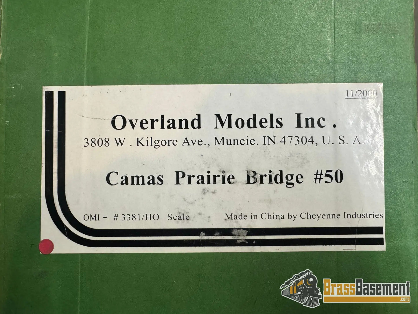 HO Brass – OMI 3381 Camas Prairie Bridge #50 & Crib/Pier – 2 Boxes – Custom – 2000 Run – Rare Structure