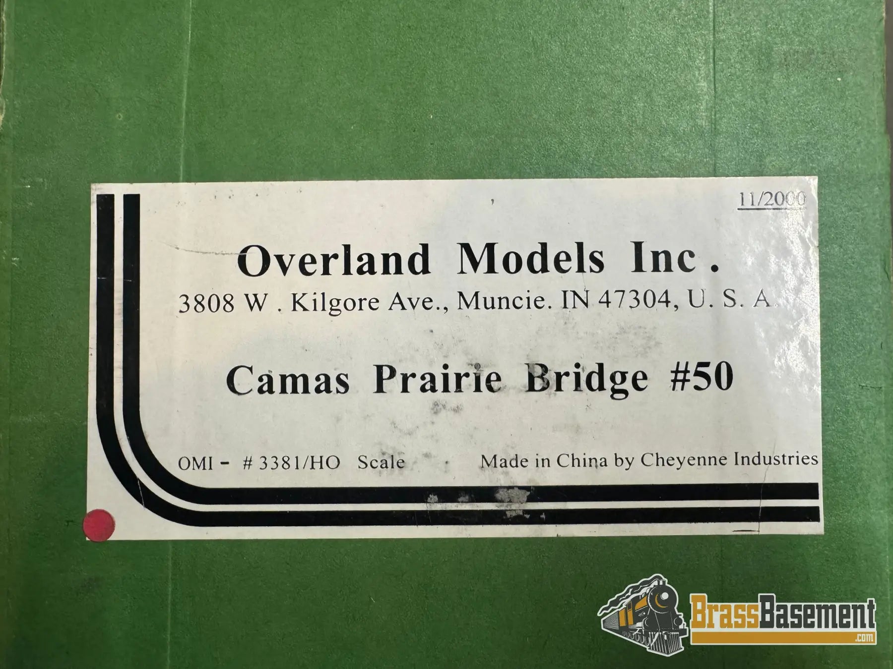 HO Brass – OMI 3381 Camas Prairie Bridge #50 & Crib/Pier – 2 Boxes – Custom – 2000 Run – Rare Structure