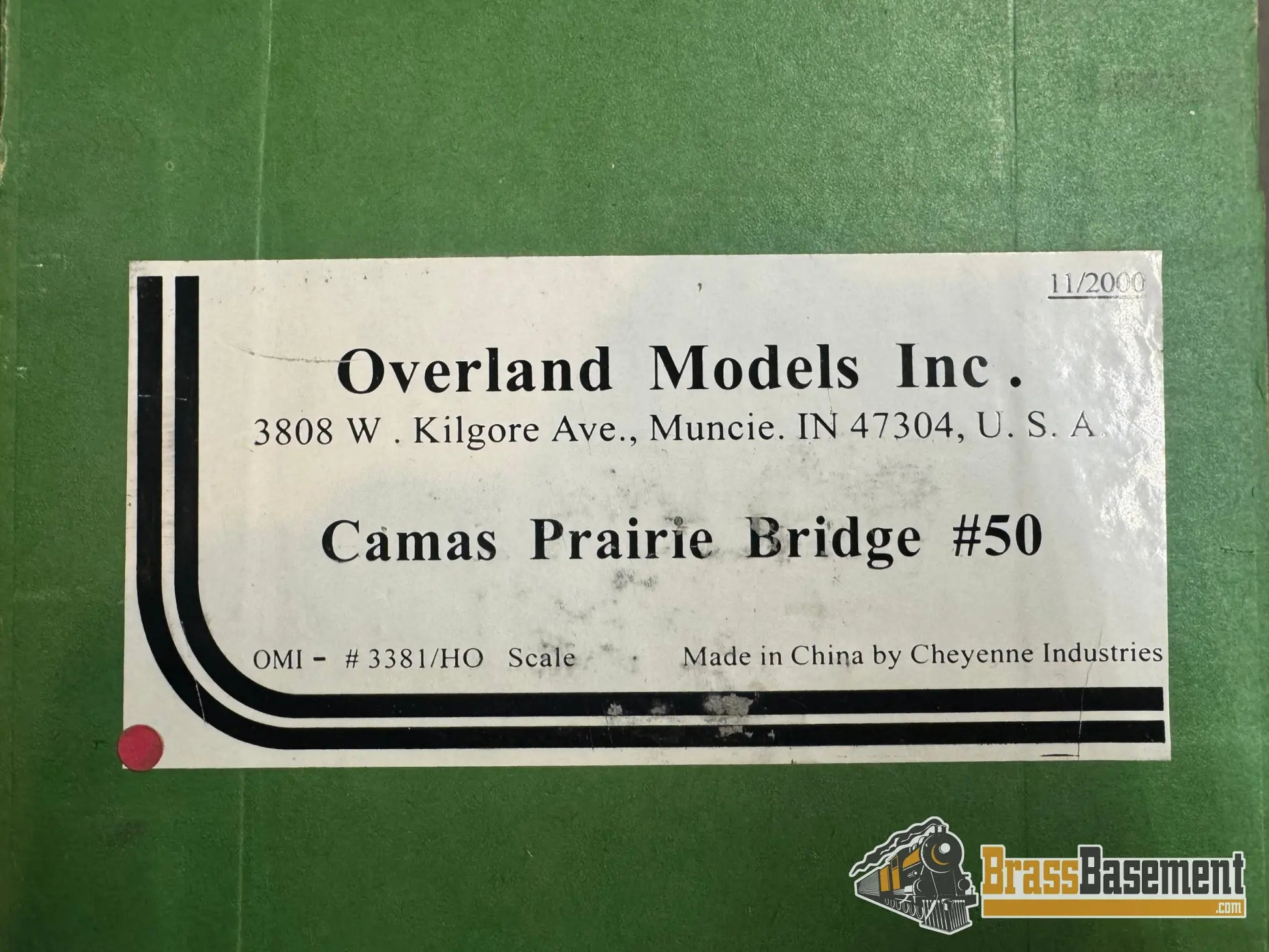 HO Brass – OMI 3381 Camas Prairie Bridge #50 & Crib/Pier – 2 Boxes – Custom – 2000 Run – Rare Structure