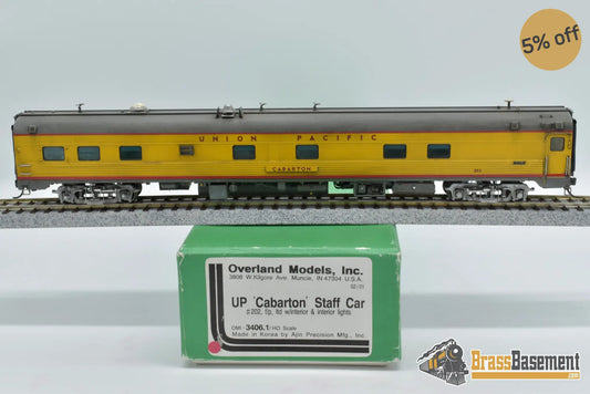 Ho Brass - Omi 3406.1 Union Pacific ‘Cabarton’ Staff Car F/P Tastefully Weathered Passenger