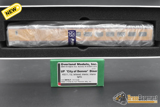 HO Brass – Overland Models UP ‘City of Denver’ Diner #5011 – F/P – Mint HO Brass Passenger Car