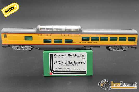 HO Brass – Overland Models UP ‘City of San Francisco’ Dome Lounge #9009 – F/P – Mint HO Brass Passenger Car