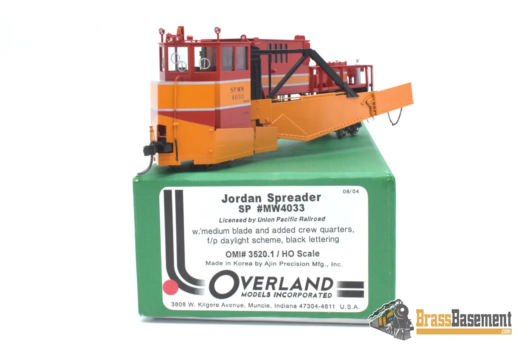 Ho Brass - Omi 3520.1 Jordan Spreader Sp #Mw4033 Daylight Scheme Mint Freight