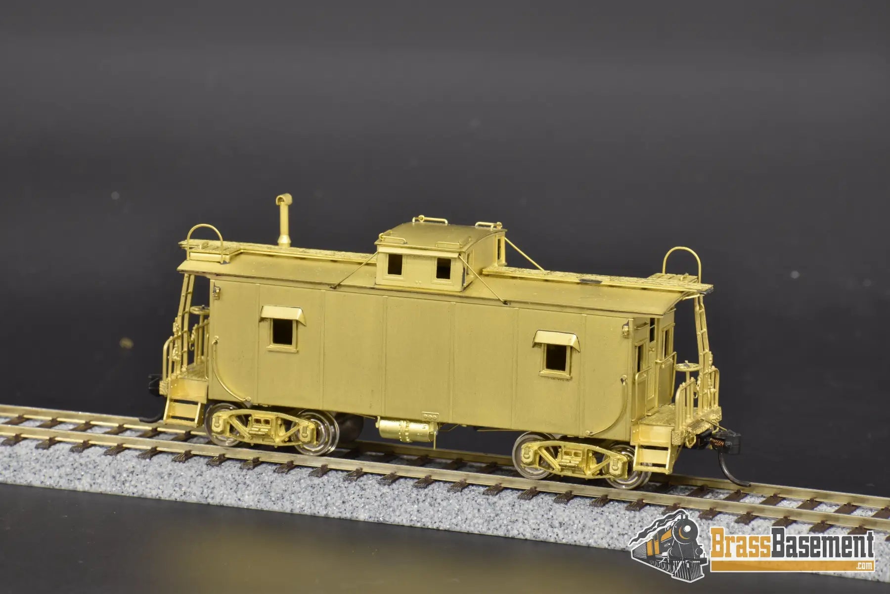 Ho Brass - Omi 3825 Central Of New Jersey Cnj Plywood Caboose W/Andrews Trucks