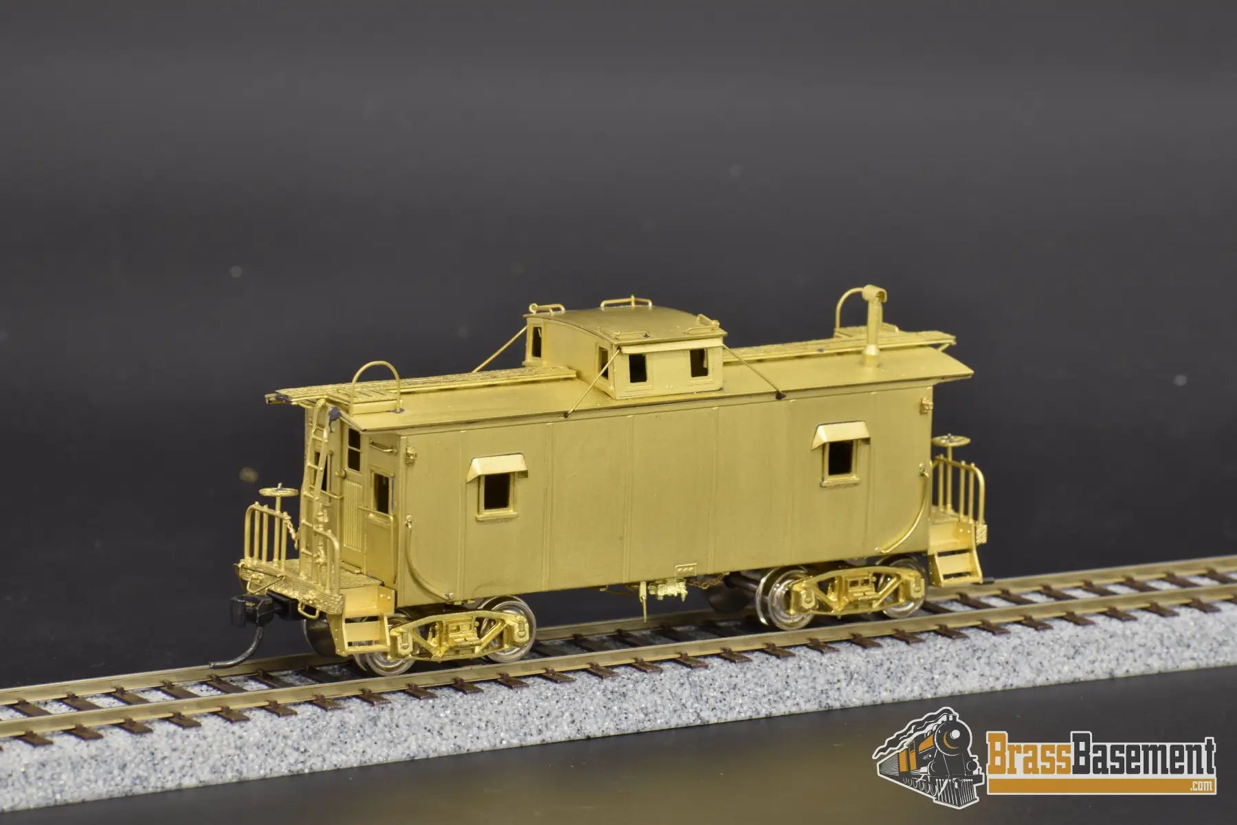 Ho Brass - Omi 3825 Central Of New Jersey Cnj Plywood Caboose W/Andrews Trucks