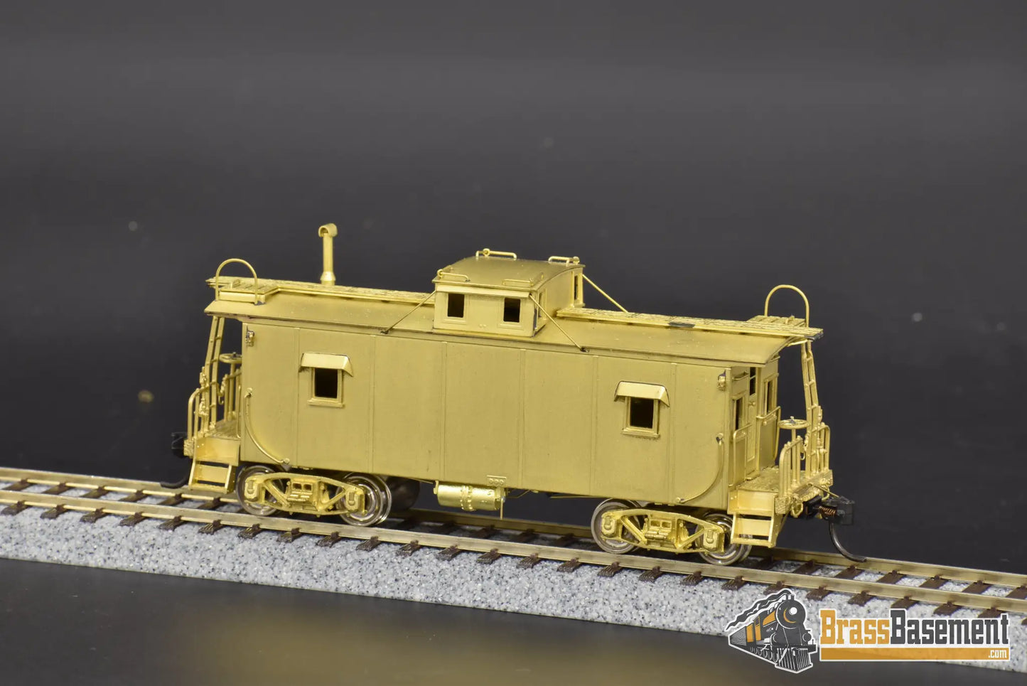 Ho Brass - Omi 3825 Central Of New Jersey Cnj Plywood Caboose W/Andrews Trucks