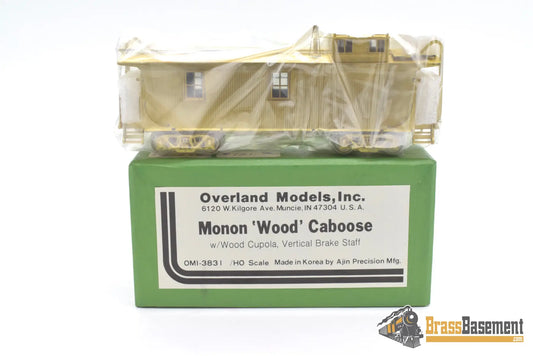 Ho Brass - Omi 3831 Monon ’Wood’ Caboose W/ Wood Cupola And Vertical Brake New
