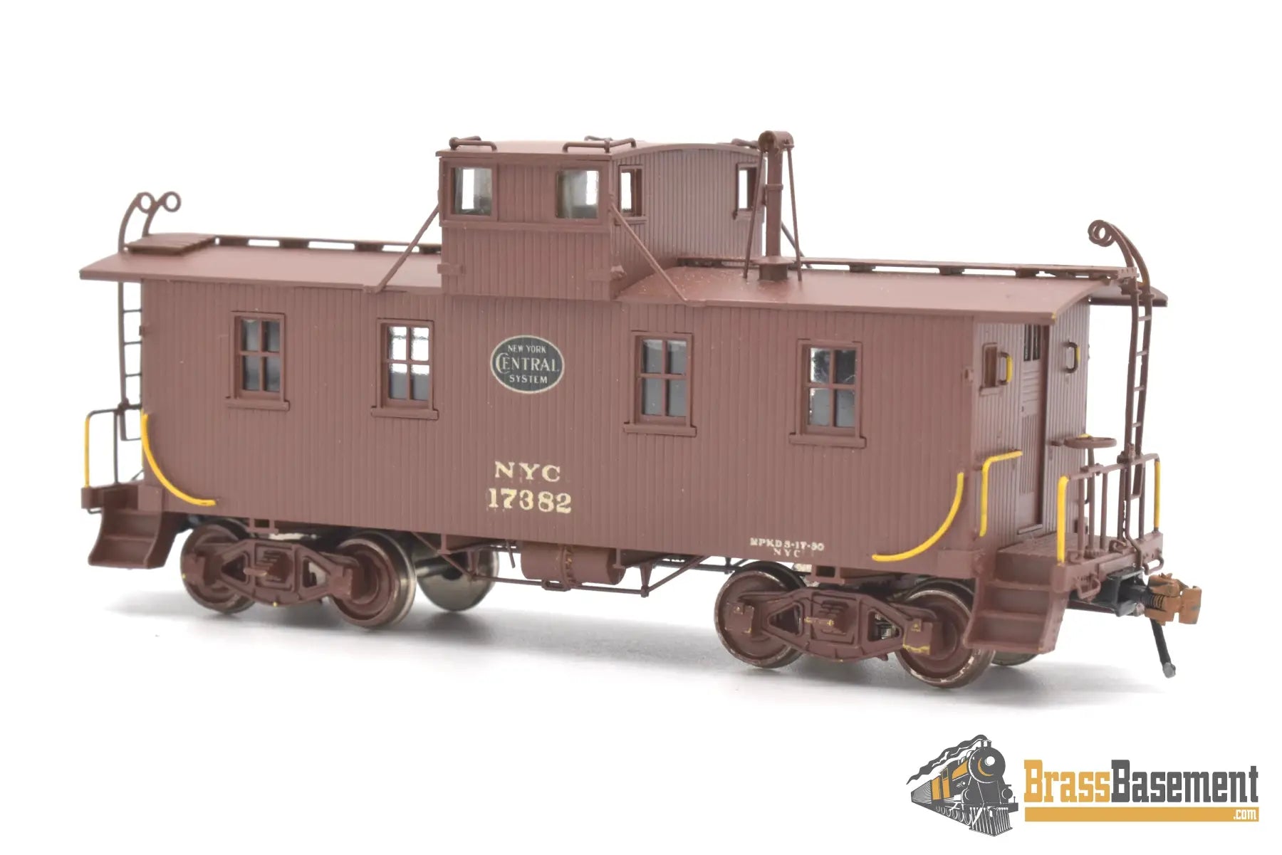 Ho Brass - Omi 3884 New York Central Nyc Wood Sheathed Caboose #17382 C/P