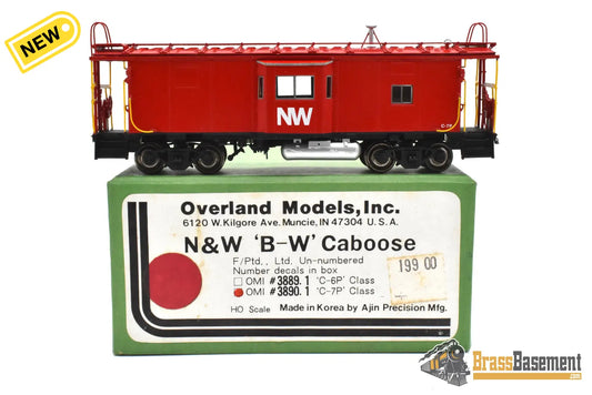 HO Brass - OMI 3890.1 N&W Norfolk & Western Bay Window B-W Caboose - FP Red 1994 Caboose