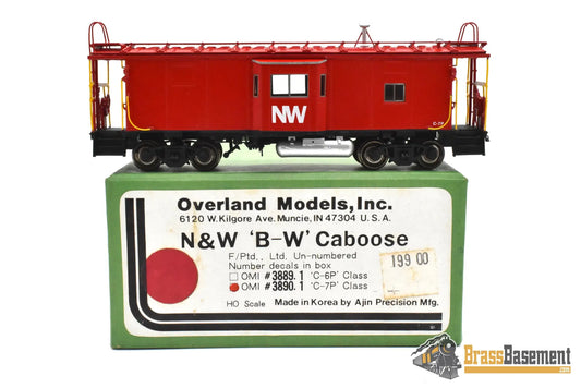 HO Brass - OMI 3890.1 N&W Norfolk & Western Bay Window B-W Caboose - FP Red 1994 Caboose