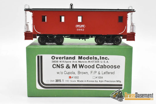 HO Brass - OMI 3915.1 CNS&M North Shore Wood Caboose #1002 w/o Cupola - F/P Caboose