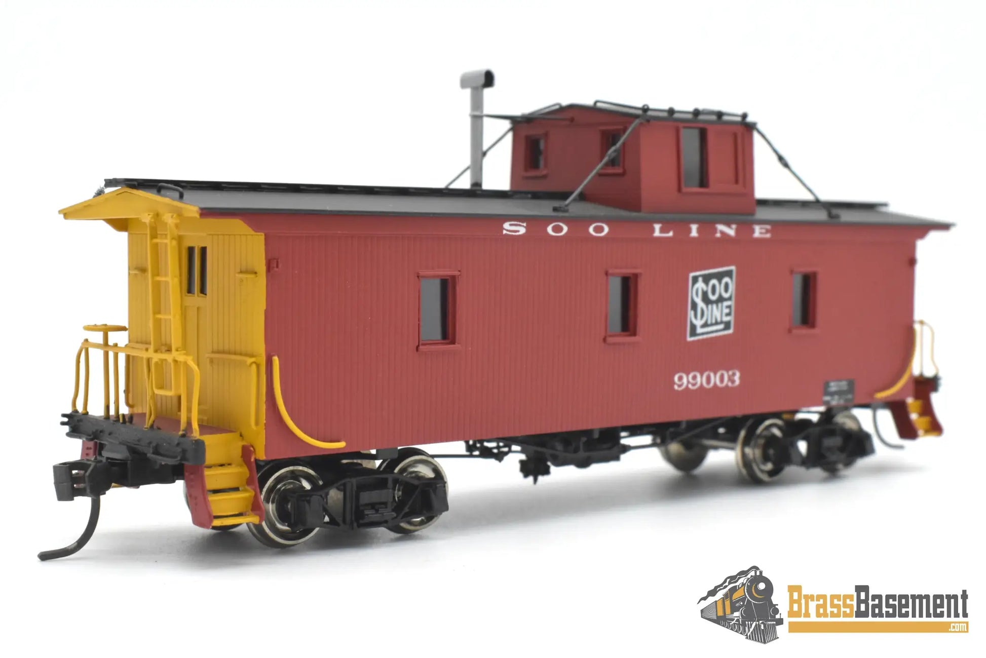 HO Brass - OMI 3920.1 Soo Line Wood Sheath Caboose #99003 - F/P Red Caboose