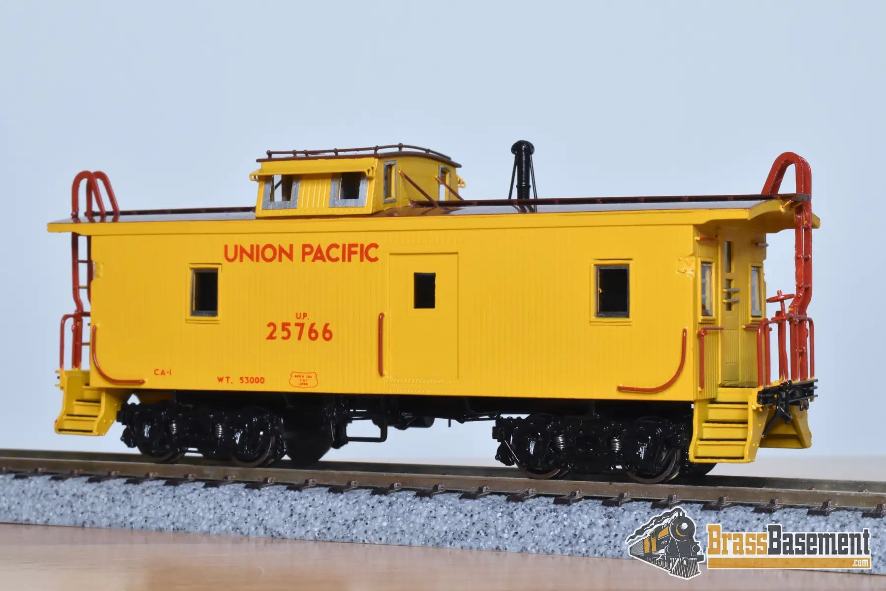 HO Brass - OMI 3925.1 Union Pacific UP CA-1 Caboose #25766 Armor Yellow - Mint Caboose