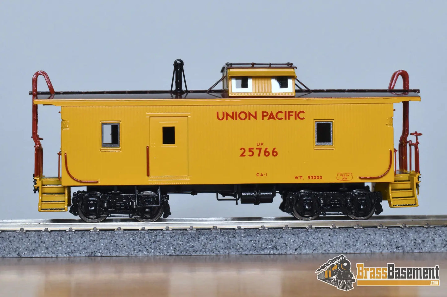 HO Brass - OMI 3925.1 Union Pacific UP CA-1 Caboose #25766 Armor Yellow - Mint Caboose
